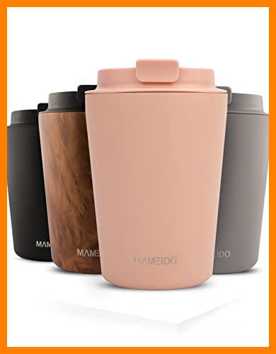 【 Mejor precio en oferta de 】✔️ MAMEIDO Taza termica 350ml Dusty Pink - Termo café para llevar acero inox sin BPA, Antigoteo, Vaso termico café y té, hermético para bebidas frías y calientes
