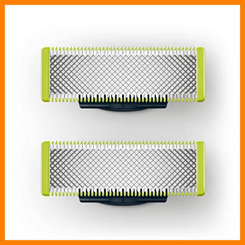 【 Mejor precio en oferta de 】✔️ Philips OneBlade 2 Cuchillas de recambio de acero inoxidable para la cara, compatibles con todas las recortadoras de barba, afeitadoras corporales y afeitadoras eléctricas OneBlade (modelo QP220/50)