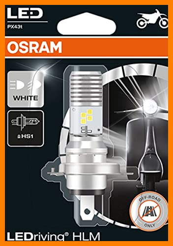 【 Mejor precio en oferta de 】✔️ OSRAM LEDriving HLM HS1, Lámpara LED para faros de motocicleta, Blanco 6000K, LED Retrofit, sólo para uso offroad (1 lámpara)