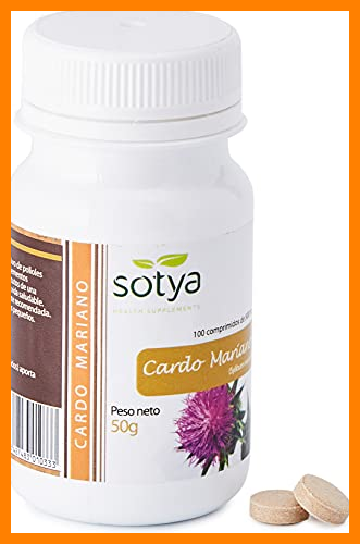 【 Mejor precio en oferta de 】✔️ SOTYA - SOTYA Cardo Mariano 100 comprimidos 500 mg
