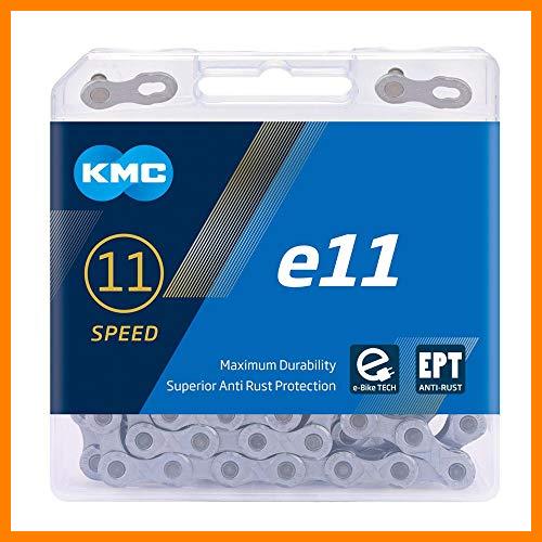 【 Mejor precio en oferta de 】✔️ KMC e11 EPT Cadena para Bicicleta eléctrica, Unisex, Plateado Oscuro, 136 Link
