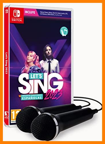 【 Mejor precio en oferta de 】✔️ Let´s Sing 2023 Incluye Canciones Españolas 2 Micros - Switch