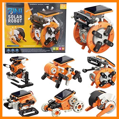 【 Mejor precio en oferta de 】✔️ HUSHUI Robot Solar Juguetes para niños, 7 en 1 Robot Solar Science Experiment Kit DIY Assembly Robotic Set Juguete Educativo para niños