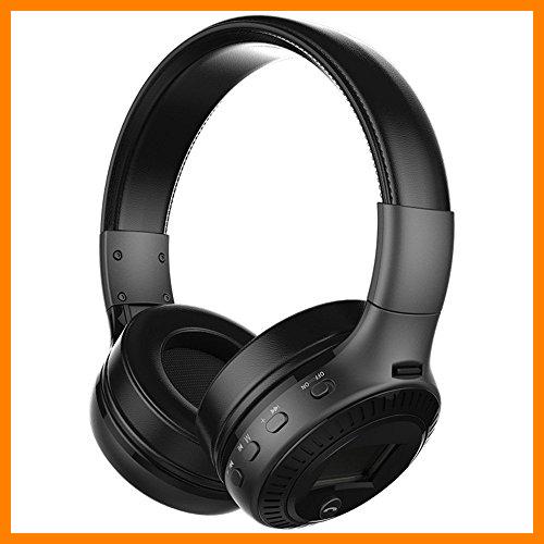 【 Mejor precio en oferta de 】✔️ Longteng Zealot inalámbrico Bluetooth Headset cancelación de ruido estéreo 3d lcd auriculares. Negro