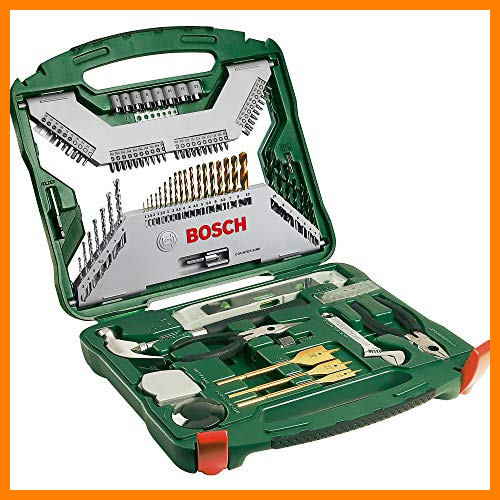 【 Mejor precio en oferta de 】✔️ Bosch Maletín X-Line con 103 unidades para taladrar y atornillar (para madera, piedra y metal, accesorios para taladro atornillador), Color Verde