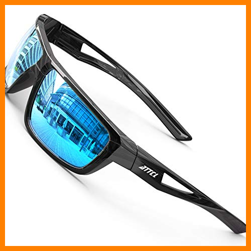 【 Mejor precio en oferta de 】✔️ ATTCL Gafas de sol polarizadas para hombre que conduce 100% anti UV400 CAT 3 CE Gafas de pesca en bicicleta Blue 2021