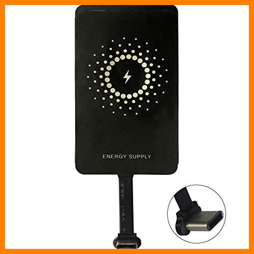 【 Mejor precio en oferta de 】✔️ MyMAX - USB tipo C 1300mA Magic Tag Qi Receptor de Carga inalámbrico y Adaptador, Compatible con Google Pixel, Samsung, Huawei, LG, Sony, Motorola, Nokia, etc (larga, plástico)