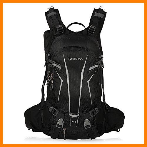 【 Mejor precio en oferta de 】✔️ TOM SHOO Mochila Ciclismo 20L/30L Impermeable para Excursionismo Ciclismo Alpinismo Senderismo Camping al Aire Libre con Cubierta de Lluvia y del Casco (30L, Negro)