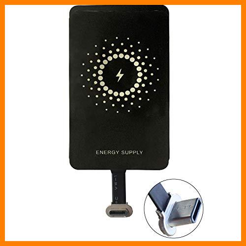 【 Mejor precio en oferta de 】✔️ USB tipo C 1300mA Magic Tag Super-Fast Qi Receptor de carga inalámbrico y adaptador compatible con Google Pixel, Samsung, Huawei, LG, Sony, Motorola, Nokia, etc (corta, cabeza de metal)