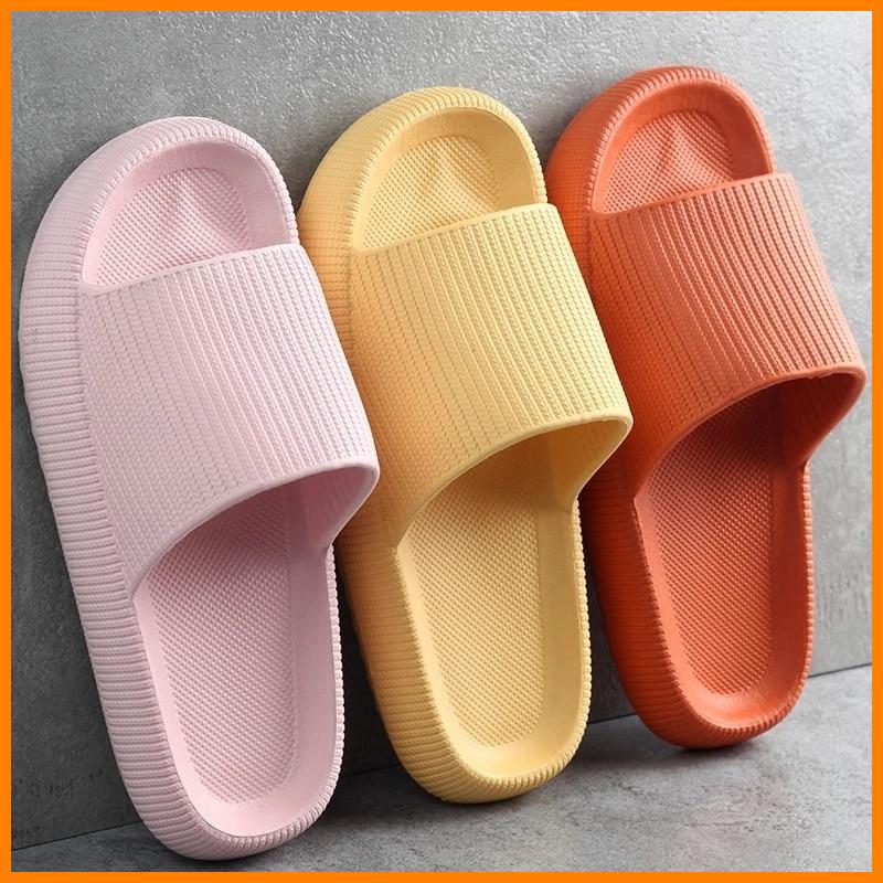 【 Mejor precio en oferta de 】✔️ Zapatillas de baño de plataforma gruesa para mujer, chanclas antideslizantes de suela suave de EVA para interiores, 2023
