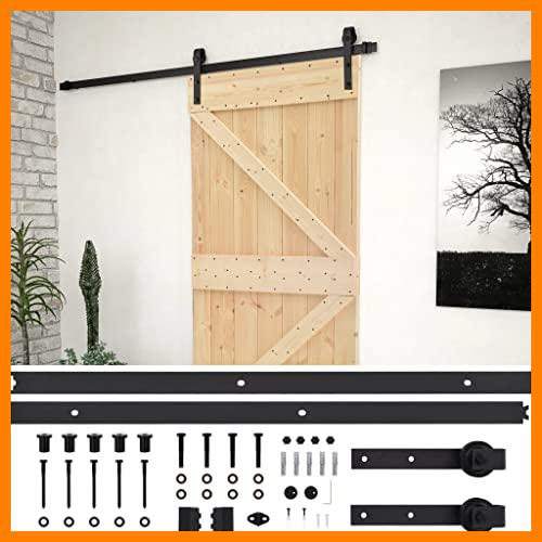 【 Mejor precio en oferta de 】✔️ vidaXL Puerta Corredera con Herrajes Deslizante Corrediza Entrada Hogar Cuarto de Baño Salón Sala de Estar Habitación 90x210 cm Madera Maciza de Pino