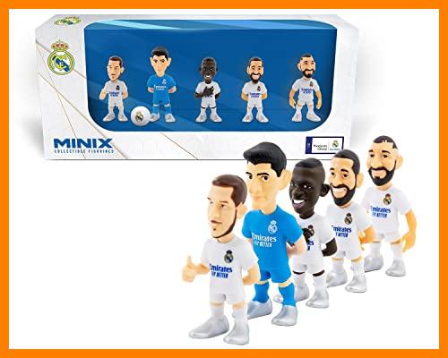 【 Mejor precio en oferta de 】✔️ MINIX - Pack de 5 Muñecos del Real Madrid CF | Figuritas de los Jugadores: Courtois, Benzema, Carvajal, Hazard y Vinicius | Ideal para Tartas o para Fanáticos del Madrid | de 7 cm