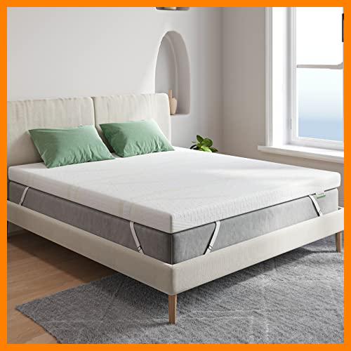 【 Mejor precio en oferta de 】✔️ Novilla Topper Viscoelástico 135x190 10 cm, Cubrecolchón de Gel, Sobrecolchón de Espuma con Memoria, Funda de Colchón Transpirable, Extraíble y Lavable, Blanco