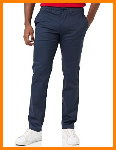 【 Mejor precio en oferta de 】✔️ Tommy Hilfiger Hombre Pantalón Denton Printed Structure Chino, Azul (Desert Sky), 33W / 34L