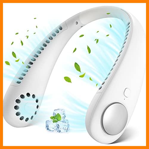 【 Mejor precio en oferta de 】✔️ Ventilador de Cuello, 2600 mAh Portatil Mini Ventilador Silencioso, Ventilador sin Aspas Manos Libres, Mini Ventiladores USB Recargable con 3 Velocidades,Ventilador USB para Interior, Oficina,Viajes