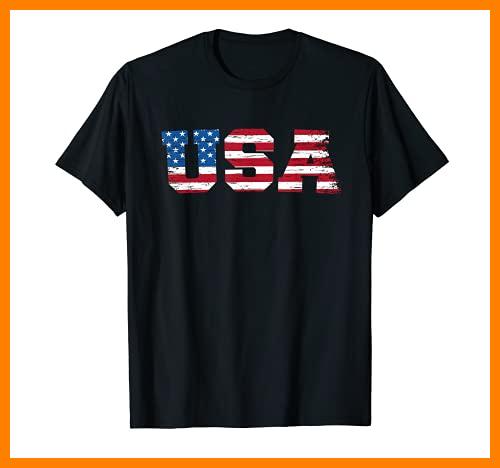 【 Mejor precio en oferta de 】✔️ USA Bandera patriótica de Estados Unidos Camiseta