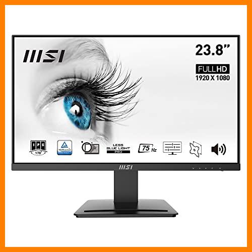 【 Mejor precio en oferta de 】✔️ MSI Pro MP243 - Monitor Profesional Full HD de 23,8” Panel IPS de 1920 x 1080, 75 Hz, Pantalla Agradable a la Vista, Altavoces Integrados, Ranura para Accesorios, HDMI, DP, Negro