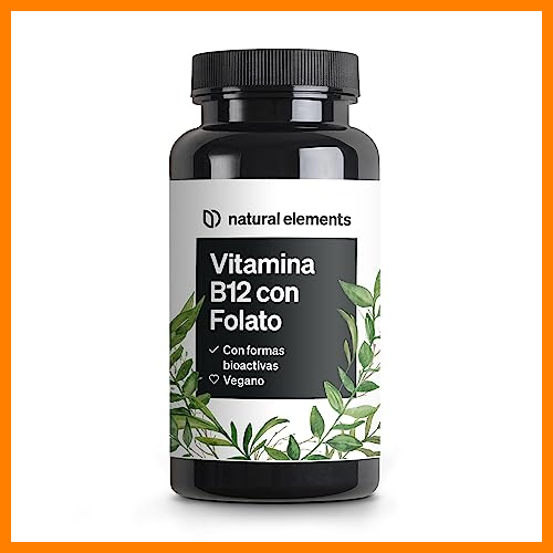 【 Mejor precio en oferta de 】✔️ Vitamina B12 – 180 comprimidos veganos – 1000mcg de vitamina B12 y 400mcg de ácido fólico por dosis diaria – alta dosificación, sin aditivos innecesarios – producido en Alemania