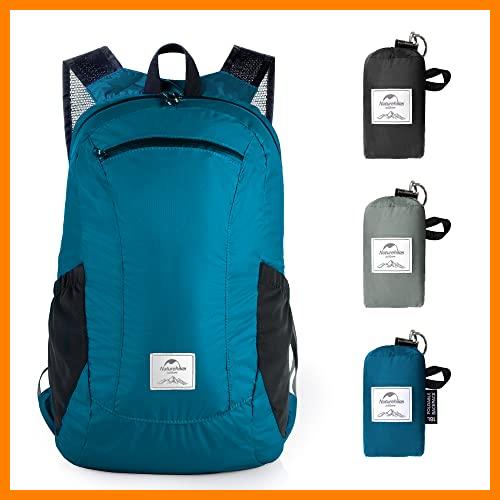 【 Mejor precio en oferta de 】✔️ Naturehike Ultraligera Mochila Plegable 18L Pequeña Mochila de Senderismo para Mujeres Hombres Impermeable Mochila para Escalar Camping Ciclismo Bicicleta de Viaje de Negocios (índigo)