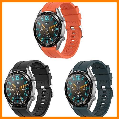 【 Mejor precio en oferta de 】✔️ TOPsic Correa Huawei Watch GT 2/Huawei Watch GT Fashion/Sport/Active/Elegant/Classic/Gear S3 Frontier/Galaxy Watch 46mm/S3 Classic, 22mm Pulsera de Repuesto de Silicona Banda