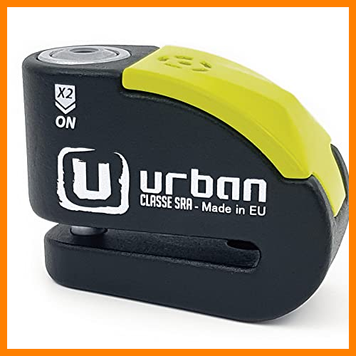 【 Mejor precio en oferta de 】✔️ Urban security ur10 Candado Antirrobo Moto Disco Alarma 120db, Avisador, A+, Doble Cierre ø10, homologado SRA