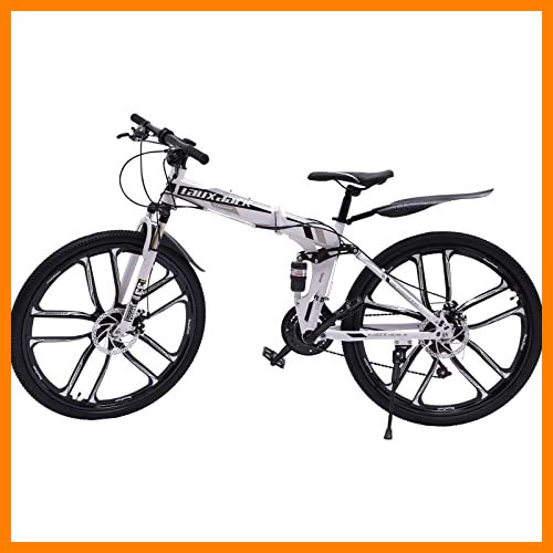 【 Mejor precio en oferta de 】✔️ panfudongk Bicicleta de montaña de 26 pulgadas | Bicicleta para hombre | Marco de suspensión completa | Frenos de disco | Altura ajustable
