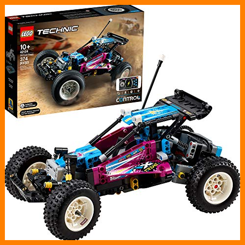 【 Mejor precio en oferta de 】✔️ LEGO Technic Off-Road Buggy 42124 Model Building Kit; App-Controlled Retro RC Buggy Toy for Kids, New 2021 (374 Pieces)