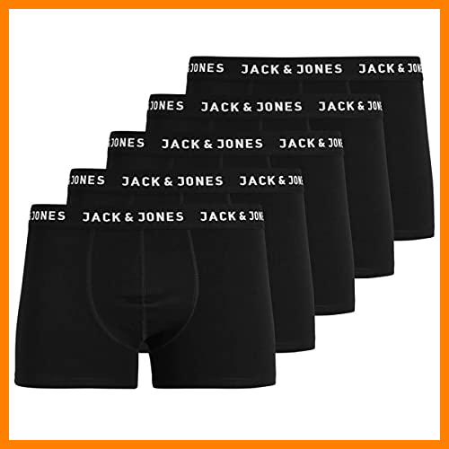 【 Mejor precio en oferta de 】✔️ Jack & Jones Hombre Jachuey 5 Paquete Stretch Boxer Scrots - Negro - L