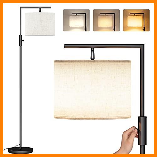 【 Mejor precio en oferta de 】✔️ SUNMORY Lámpara de Pie, con Temperatura de Tres Colores 9W LED Bombilla, Lámpara de Pie Salón, con Portalámparas E27, Lámpara Pie Moderna, para Salón, Dormitorio, Estudio, Lampara de pie Led Negro