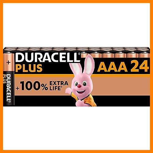 【 Mejor precio en oferta de 】✔️ Duracell Plus pilas AAA (pack de 24) - Alcalinas 1,5 V - Hasta 100 % extra duración - Fiabilidad para dispositivos cotidianos - Embalaje sin plástico - 10 años de almacenamiento - LR03 MN2400