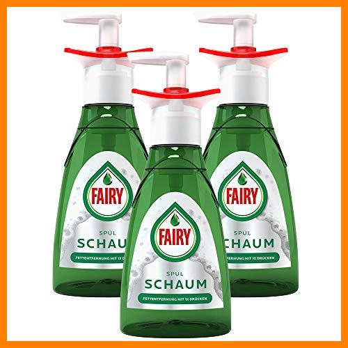【 Mejor precio en oferta de 】✔️ Fairy - Detergente para lavar a mano, espuma para lavavajillas, botella con dispensador, 350 ml, recargable (paquete de 3)