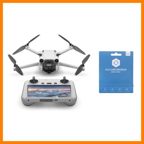 【 Mejor precio en oferta de 】✔️ DJI Mini 3 Pro (DJI RC) incl. CareRefresh Paquete de 1 año, dron con cámara liviana y fácil de plegar con video 4k/60fps, 48MP, 34min de tiempo de vuelo, Gris, para principiantes ambiciosos