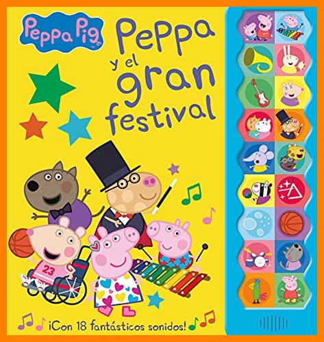【 Mejor precio en oferta de 】✔️ Peppa Pig. Libro con sonidos - Peppa Pig y el gran festival: ¡Con 18 fantásticos sonidos!