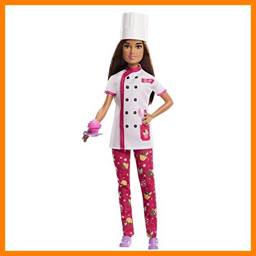 【 Mejor precio en oferta de 】✔️ Barbie Tú Puedes Ser Chef pastelera Muñeca profesiones con accesorios, juguete +3 años (Mattel HKT67)