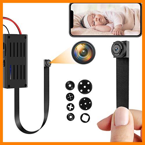 【 Mejor precio en oferta de 】✔️ Mini cámara espía de vigilancia, 4K / 1080P HD WiFi Cámara Oculta inalámbrica portátil DIY con detección de Movimiento