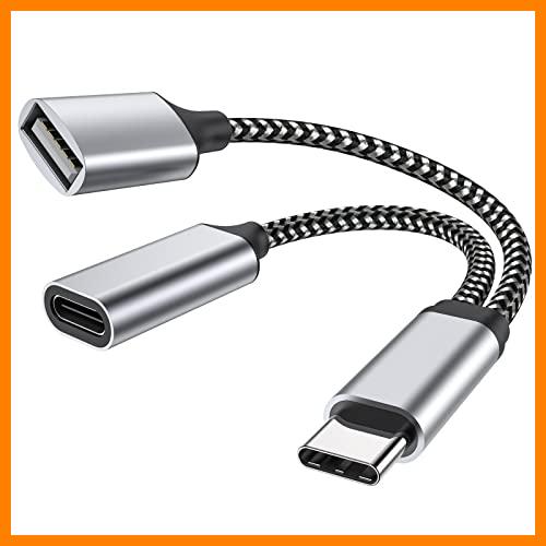 【 Mejor precio en oferta de 】✔️ USB C OTG, Adaptador de teléfono Puerto de carga USB C con adaptador PD de 18 W Compatible con Samsung Galaxy S20 +, Switch, Google Chromecast con Google TV 2020 Pi-KVM, Impresora 3D, Google Pixel4 XL
