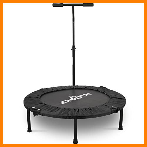 【 Mejor precio en oferta de 】✔️ Mini Cama Elástica - Trampolín Fitness Jump4fun Plegable T-Bar - Ø92cm Negro