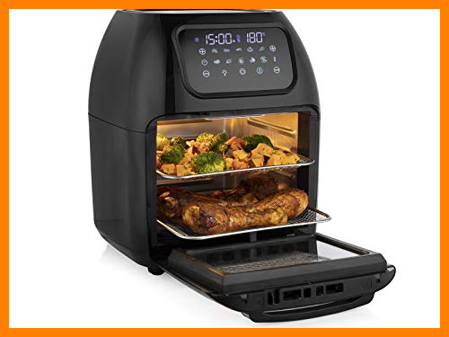【 Mejor precio en oferta de 】✔️ Tristar FR-6964 Freidora sin aceite y horno multifunción, capacidad 10 L, panel de control digital, tiempo y temperatura regulable 65 - 200 °C, 10 programas, 1800 W, accesorios incluidos