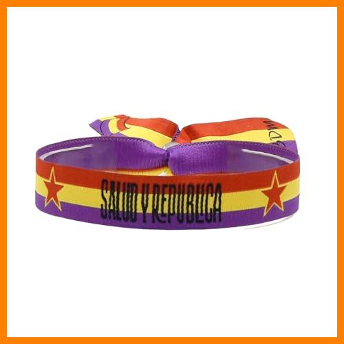 【 Mejor precio en oferta de 】✔️ BDM Pulsera republicana, pulsera bandera republicana España, pulsera de cinta de tela republica