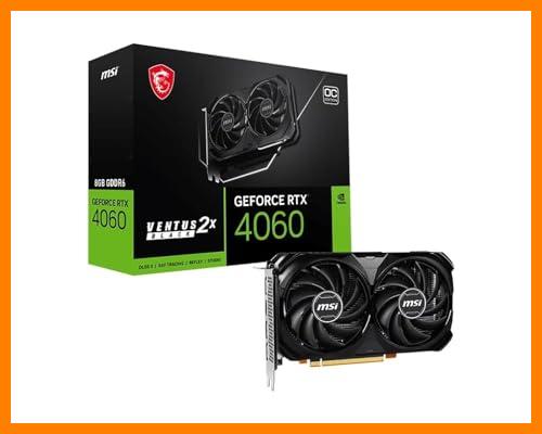 【 Mejor precio en oferta de 】✔️ MSI GeForce RTX™ 4060 VENTUS 2X BLACK 8G OC Tarjeta gráfica -NVIDIA RTX 4060, 8GB de memoria GDDR6, 18Gbps, PCIe 4.0, DLSS3