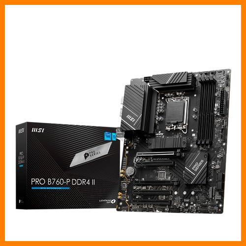【 Mejor precio en oferta de 】✔️ MSI Pro B760-P DDR4 II Placa Base, ATX, Soporta procesadores Intel B760, LGA 1700, Memoria DDR4 Boost 5333MHz OC, 2 x PCIe 4.0 x16 Slots, Wi-Fi6E