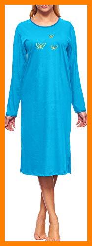 【 Mejor precio en oferta de 】✔️ Merry Style Camisón Ropa de Cama Vestidos de Casa Manga Larga Mujer 91LW1 (Turquesa (Manga Larga), M)