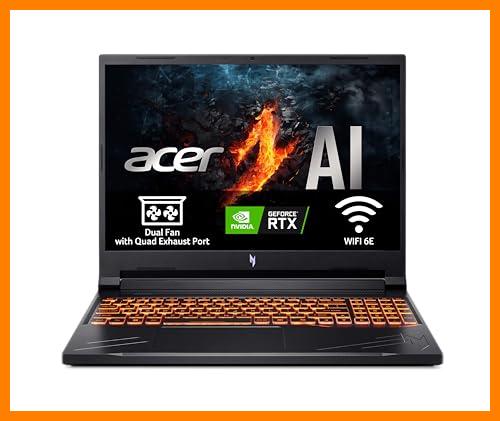 【 Mejor precio en oferta de 】✔️ Acer Nitro V 16 ANV16-41-R68V - Ordenador Portátil Gaming 16" WUXGA IPS 165Hz (AMD Ryzen 7 8845HS, 16GB RAM, 1TB SSD, NVIDIA GeForce RTX 4060, Sin Sistema Operativo) Color Negro - Teclado QWERTY