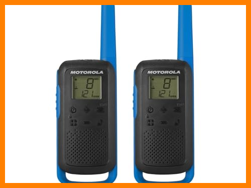 【 Mejor precio en oferta de 】✔️ Motorola Talkabout T62 PMR, Radio de Banda ciudadana (PMR446, 16 Canales y 121 Códigos, Alcance de 8 Km, Azul