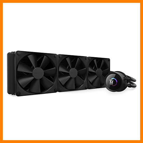 【 Mejor precio en oferta de 】✔️ NZXT Kraken 360 - AIO Refrigeracion liquida PC para procesador de 360 mm disipador de calor CPU caja PC - Pantalla LCD Cuadrada de 1,54” - 3 Ventiladores F120P - Color Negro - RL-KN360-B1