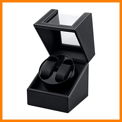 【 Mejor precio en oferta de 】✔️ Mcbazel Caja Relojes automaticos de 2 Relojes, Cargador USB-DC Automático Doble Caja de Caja giratoria automática de la PU