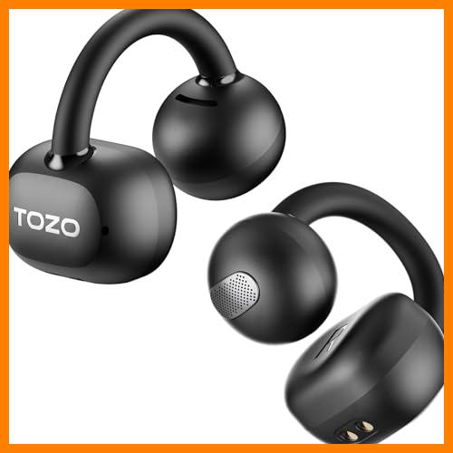 【 Mejor precio en oferta de 】✔️ TOZO OpenEarRing Auriculares Abiertos de Verdad, Auriculares inalámbricos con Clip para Oreja, Ligeros y cómodos