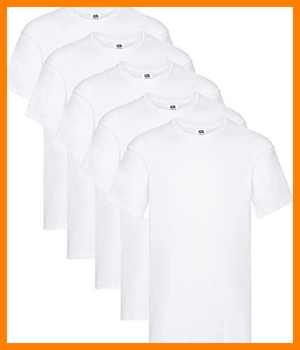 【 Mejor precio en oferta de 】✔️ Fruit of the Loom Mens Original 5 Pack T-Shirt Camiseta, Blanco (White), Small (Pack de 5) para Hombre