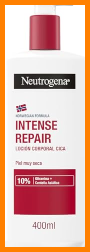 【 Mejor precio en oferta de 】✔️ Neutrogena Fórmula Noruega Loción Corporal CICA Reparación intensa para piel seca (400 ml), crema hidratante corporal reparadora con centella asiática
