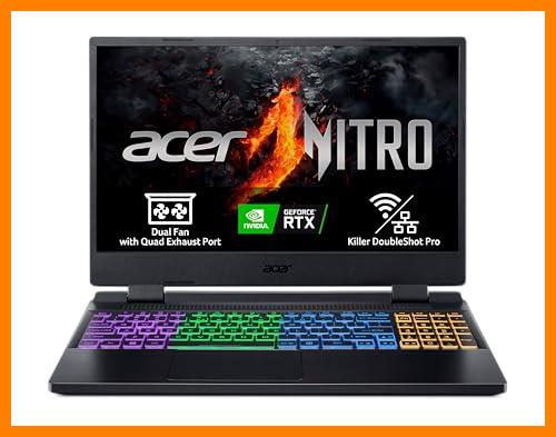 【 Mejor precio en oferta de 】✔️ Acer Nitro 5 AN515-58 - Ordenador Portátil Gaming 15.6" Full HD IPS 144Hz (Intel Core i9-12900H, 16GB RAM, 1TB SSD, NVIDIA GeForce RTX 4060, Sin Sistema Operativo) Color Negro - Teclado QWERTY Español